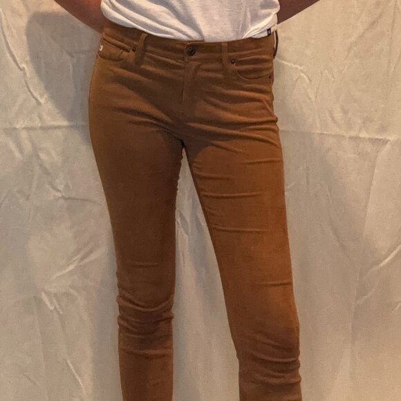 AG ADRIANO GOLDSCHMIED NWOT US 27 MED SUEDE LEATHER THE LEGGING SKINNY PANTS - Picture 8 of 8